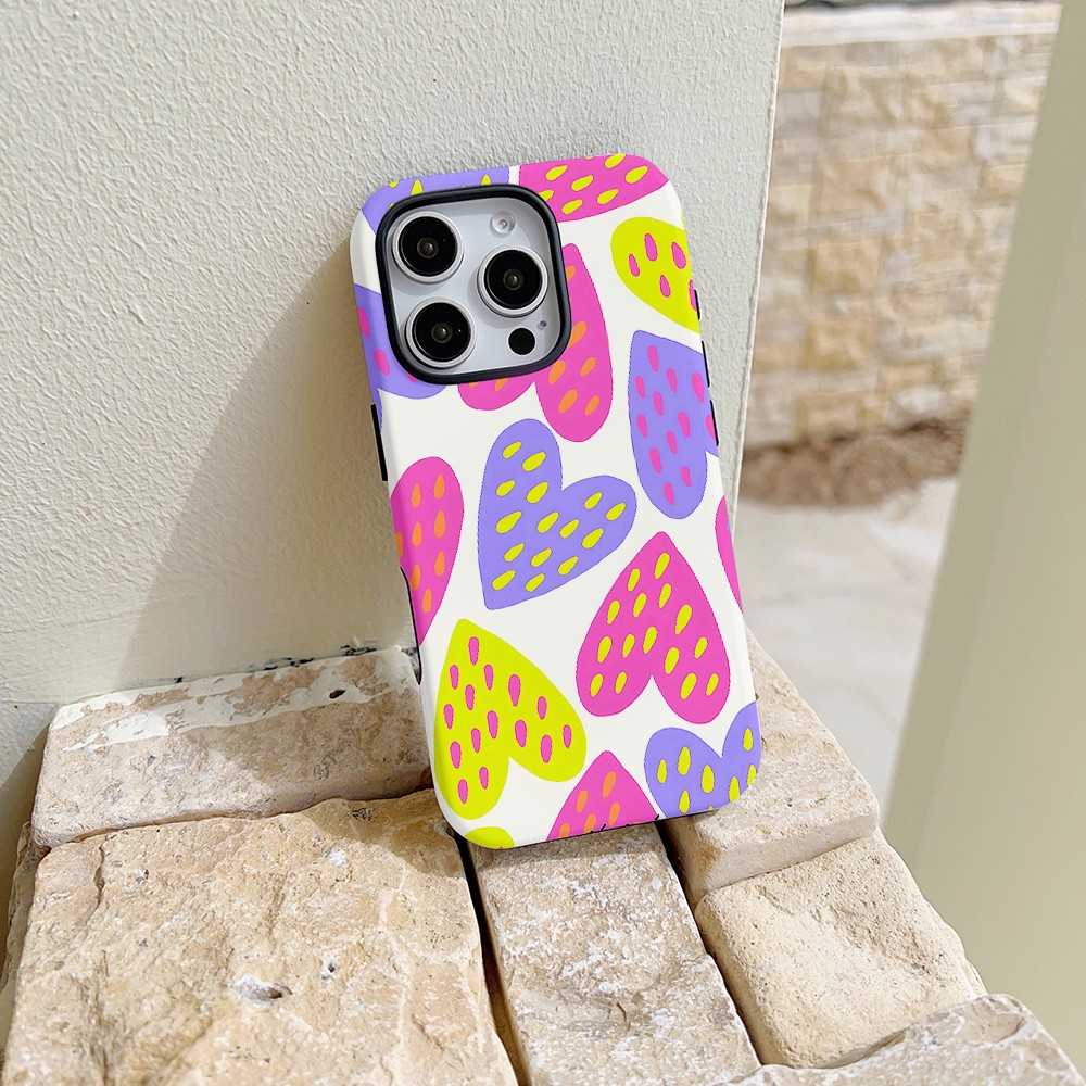 Bright Color Heart Print Phone - Google Pixel 8A 评论和价格