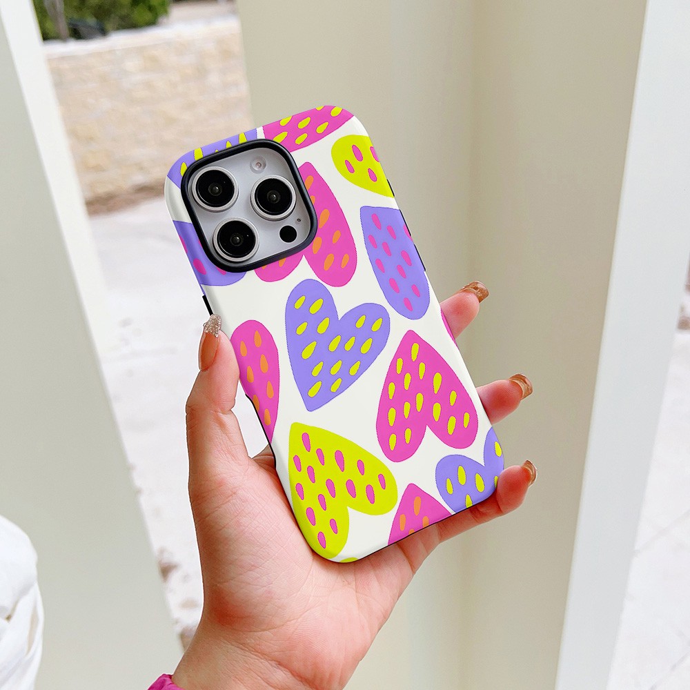Bright Color Heart Print Phone - Google Pixel 8A 评论和价格