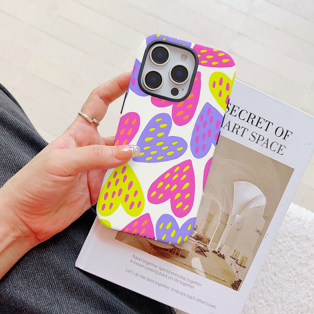 Bright Color Heart Print Phone - Google Pixel 8A 评论和价格